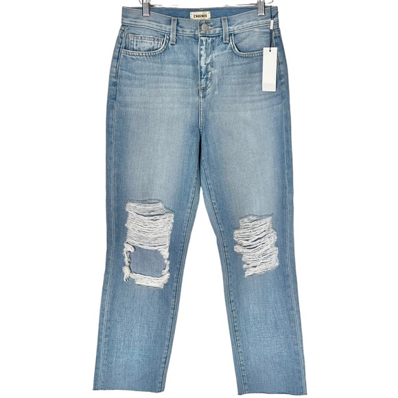 L'agence Adele Womens High Rise Crop Stove Pipe Jeans - Picture 2 of 16